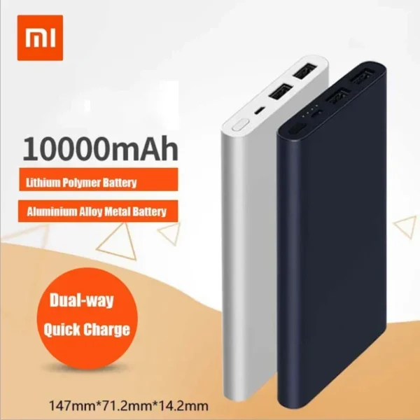 Xiaomi Power Bank 2 10000mAh Power Bank Dual USB Ports